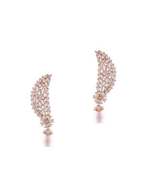 white brass earcuff earring - 16555901 - Standard Image - 2