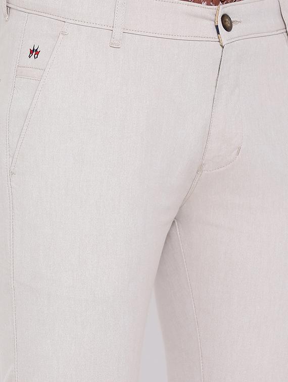 off white solid chinos - 16555998 - Zoom Image - 5