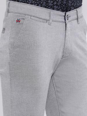 grey textured chinos - 16556016 - Standard Image - 5