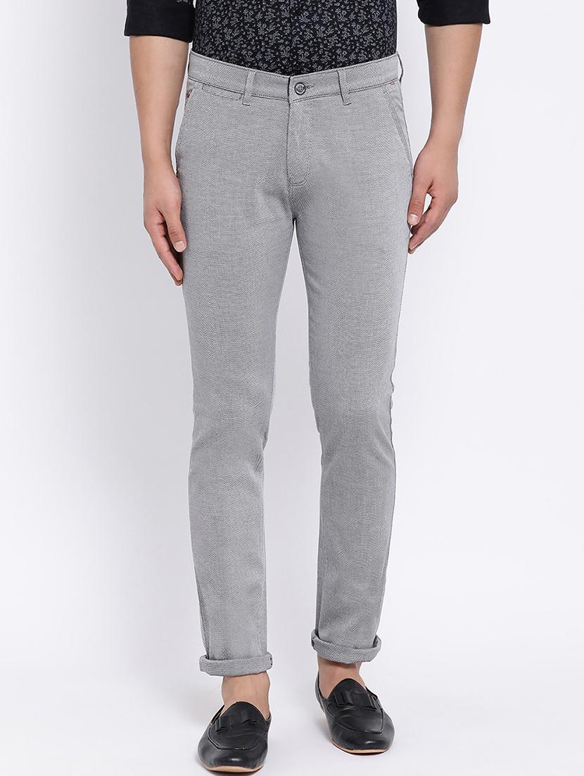 grey textured chinos - 16556016 - Zoom Image - 2