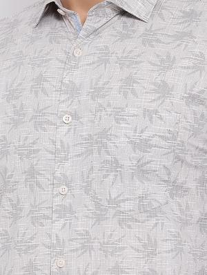 grey printed casual shirt - 16556035 - Standard Image - 5