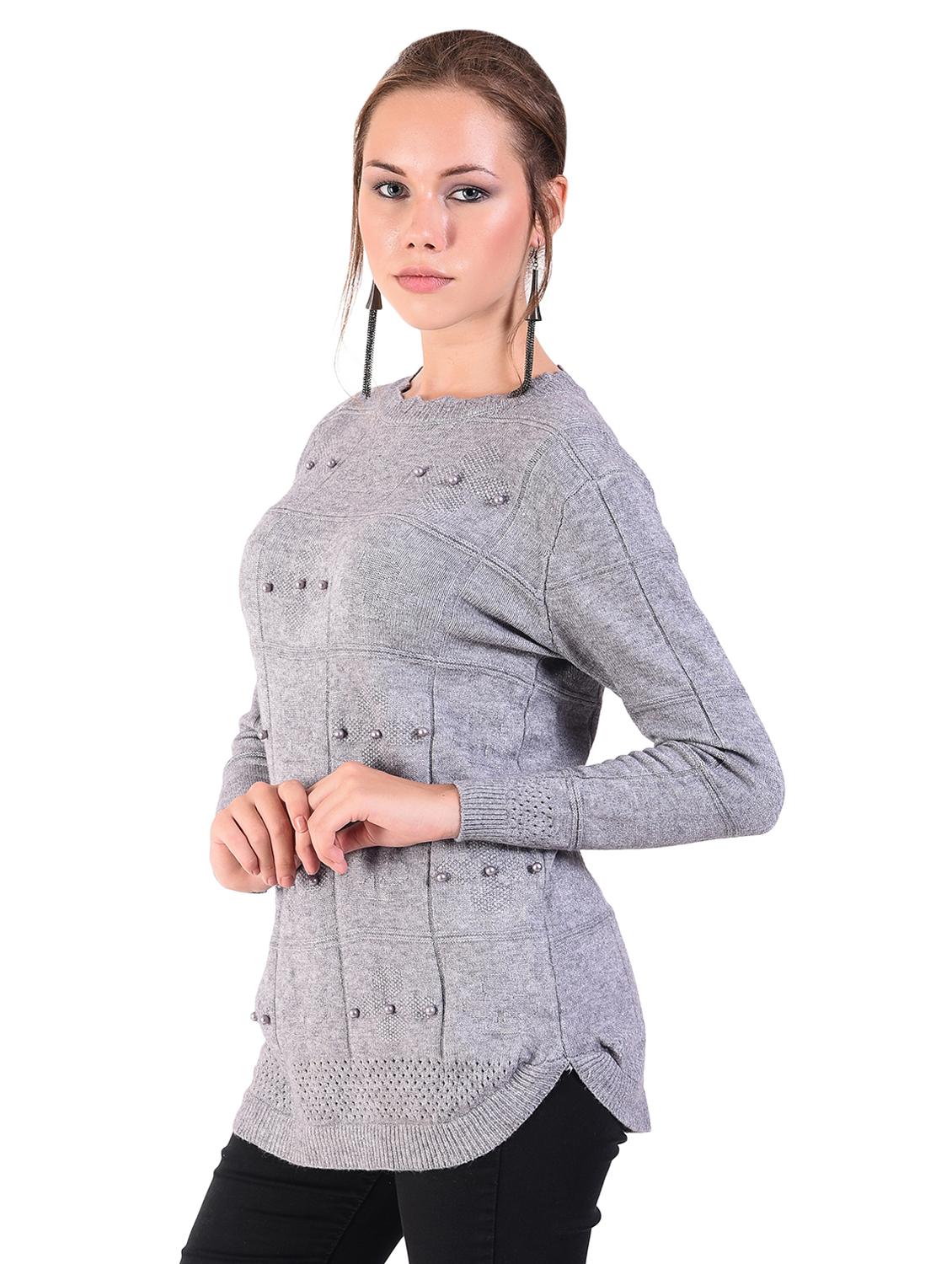 curved hem embellished pullover - 16556853 - Zoom Image - 2