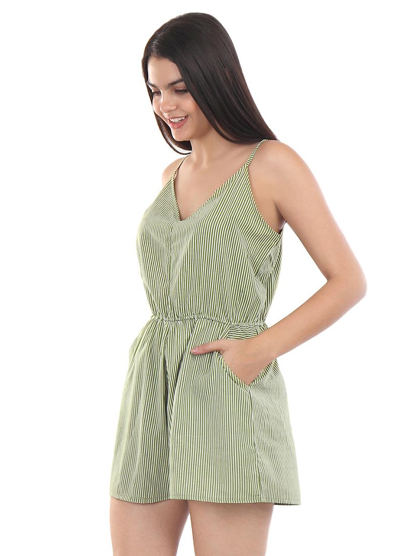 cami neck striped romper - 16557197 - Zoom Image - 2