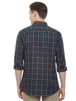 blue checkered casual shirt - 16557455 - Standard Image - 2