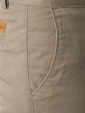 beige solid chinos - 16557599 - Standard Image - 5