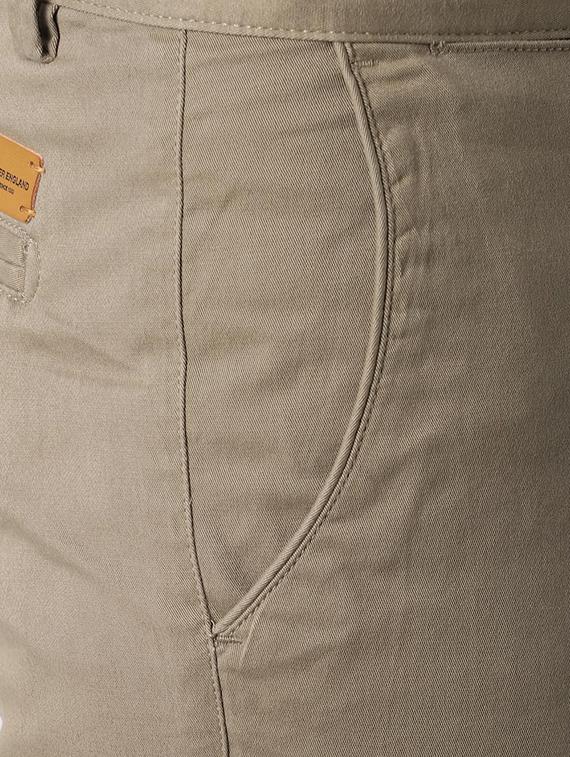 beige solid chinos - 16557599 - Zoom Image - 5
