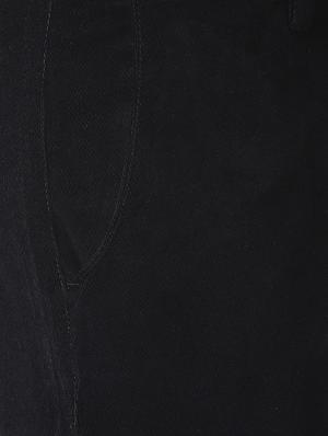 navy blue solid chinos - 16557623 - Standard Image - 5