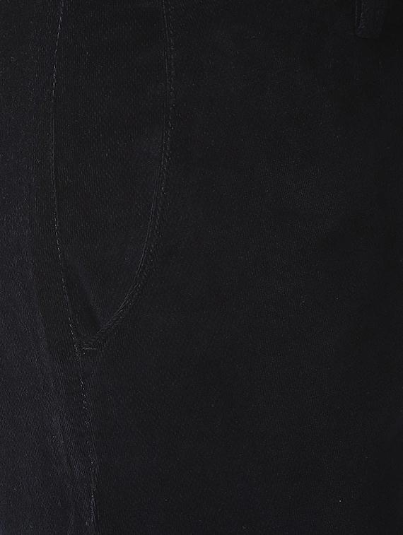 navy blue solid chinos - 16557623 - Zoom Image - 5