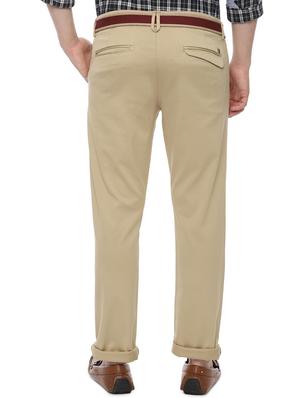 beige solid chinos - 16557638 - Standard Image - 2