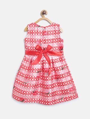 red satin frock - 16558317 - Standard Image - 2