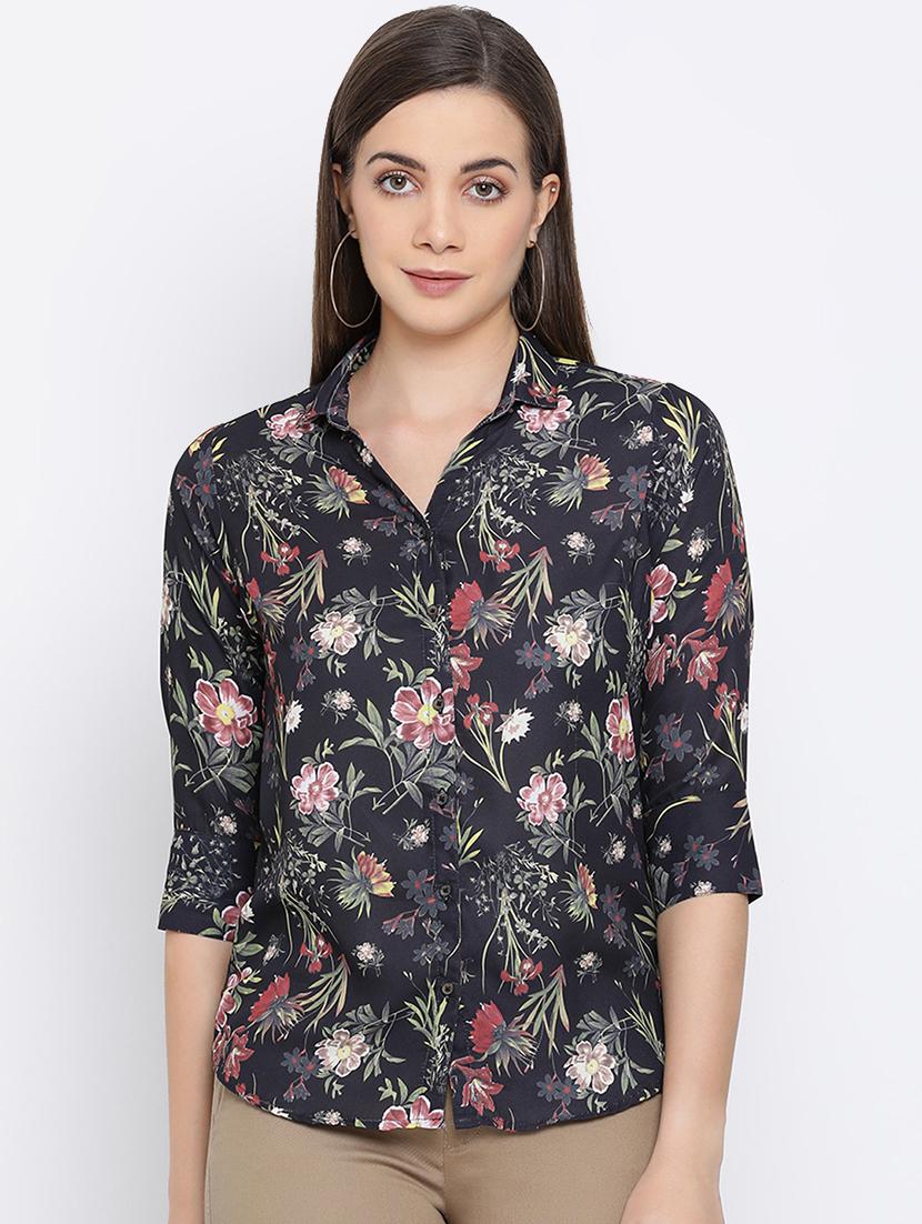 curved hem floral shirt - 16558578 - Zoom Image - 2