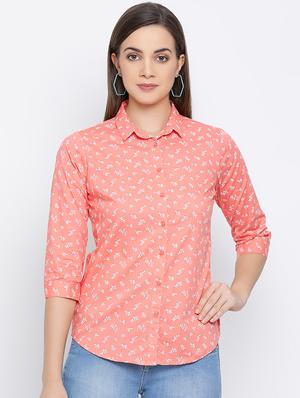 curved hem floral shirt - 16558590 - Standard Image - 2