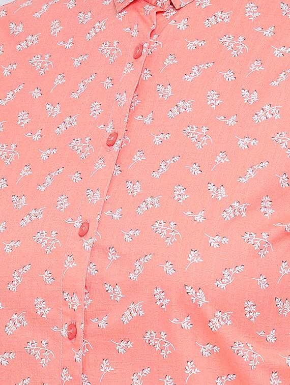 curved hem floral shirt - 16558590 - Zoom Image - 5