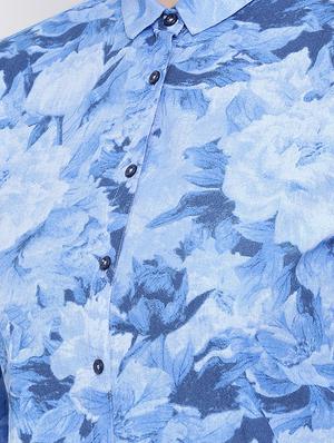 curved hem floral shirt - 16558593 - Standard Image - 5