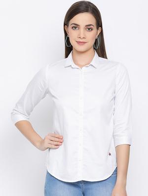 curved hem printed shirt - 16558596 - Standard Image - 2
