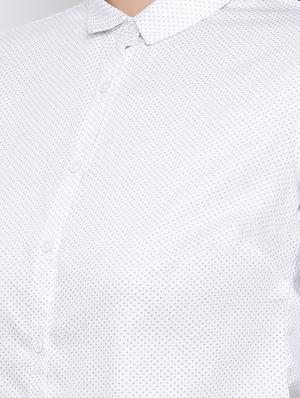 curved hem printed shirt - 16558596 - Standard Image - 5