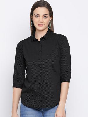 curved hem printed shirt - 16558597 - Standard Image - 2