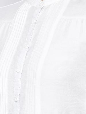 pleat detail solid shirt - 16558610 - Standard Image - 5