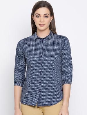 curved hem floral shirt - 16558612 - Standard Image - 2
