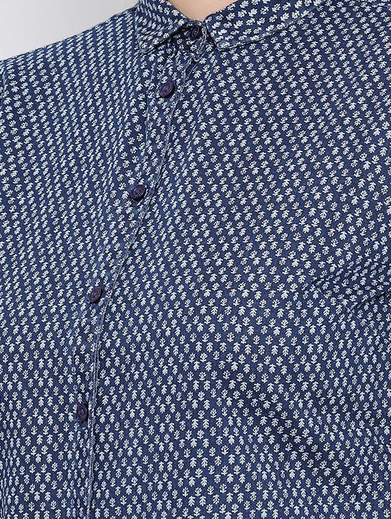 curved hem floral shirt - 16558612 - Zoom Image - 5