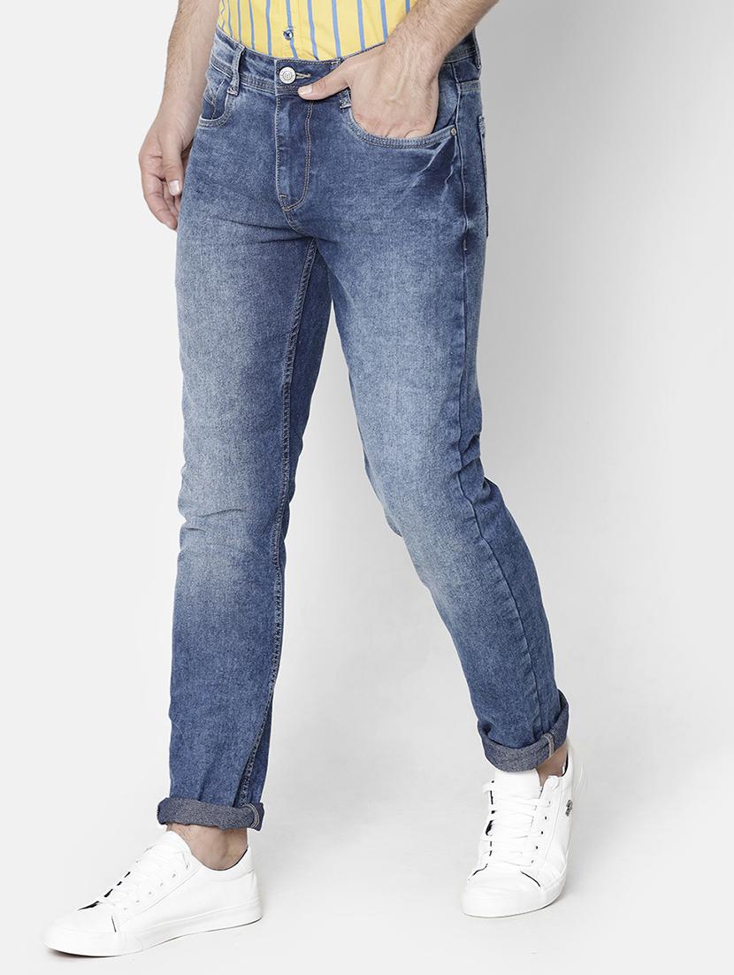 blue heavy washed denim jeans - 16559111 - Zoom Image - 2