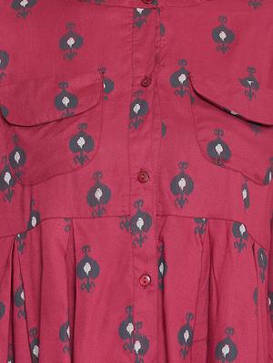 mandarin neck high low shirt - 16559406 - Standard Image - 5