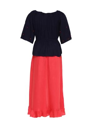 red cotton full length set - 16559603 - Standard Image - 2
