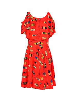 red cotton dress - 16559639 - Standard Image - 2