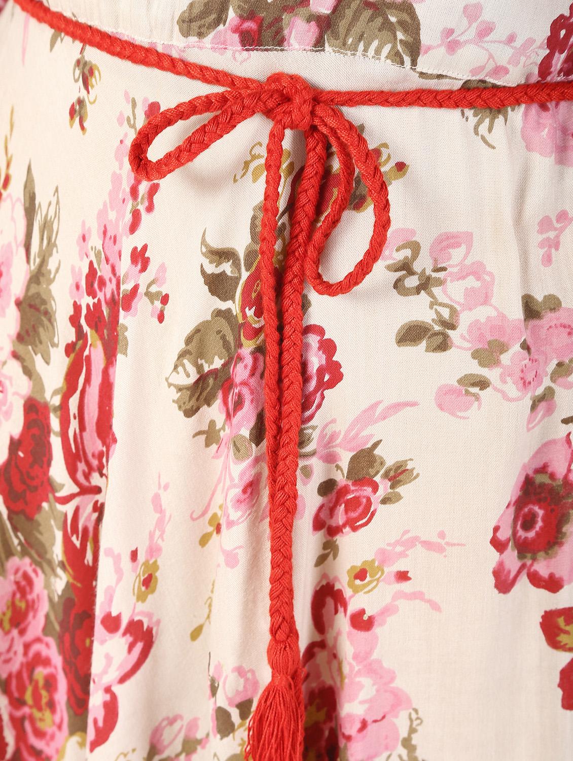 floral printed flared kurta - 16559648 - Zoom Image - 5