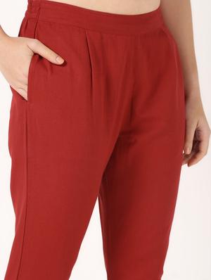 solid straight tapered pant - 16560029 - Standard Image - 5
