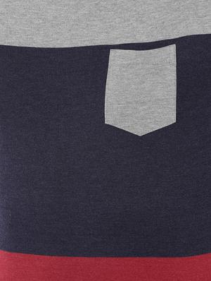 multi colored color block cut & sew pocket t-shirt - 16560170 - Standard Image - 5