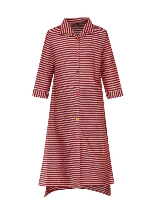 brown cotton regular kurti - 16560269 - Standard Image - 1