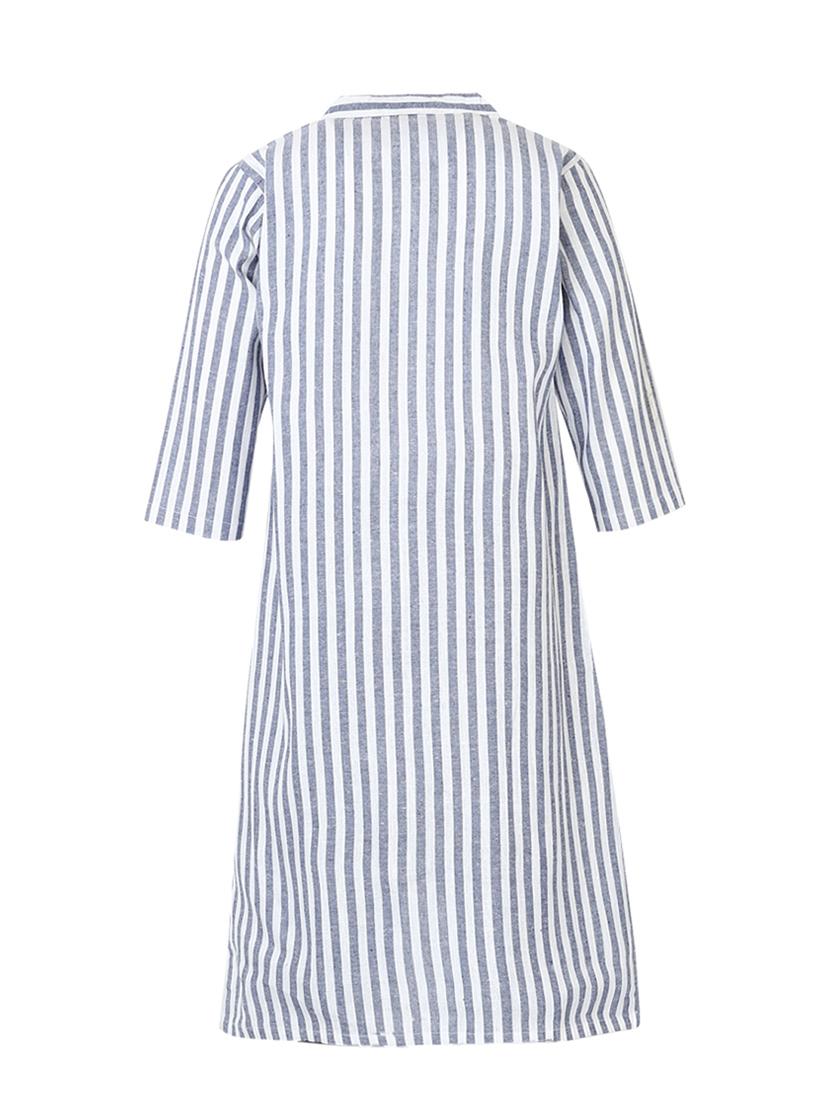 blue cotton regular kurti - 16560273 - Zoom Image - 2