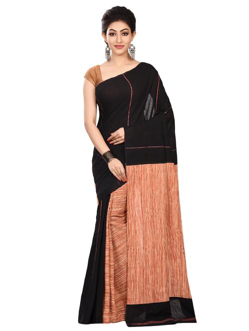 printed handloom saree with blouse - 16561496 - Standard Image - 1