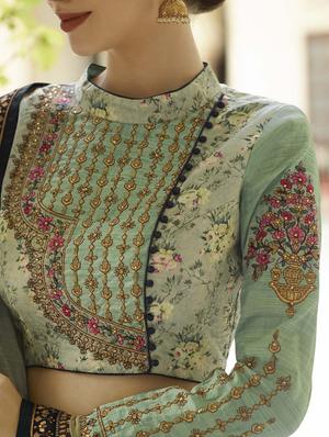 embroidered flared lehenga - 16561939 - Standard Image - 2