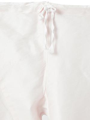 white dupion kurta pyjama set - 16562122 - Standard Image - 5