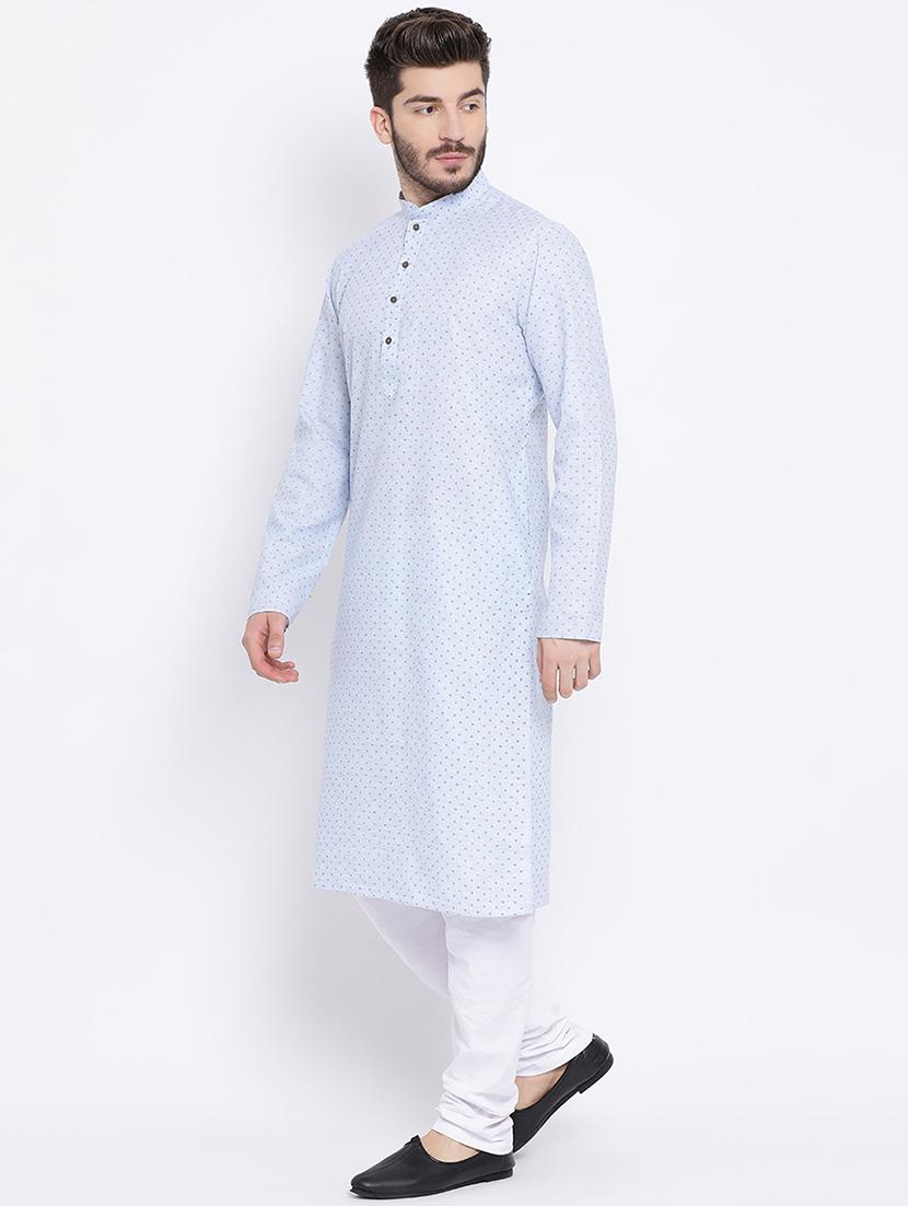 blue printed kurta pyjama set - 16562176 - Zoom Image - 2
