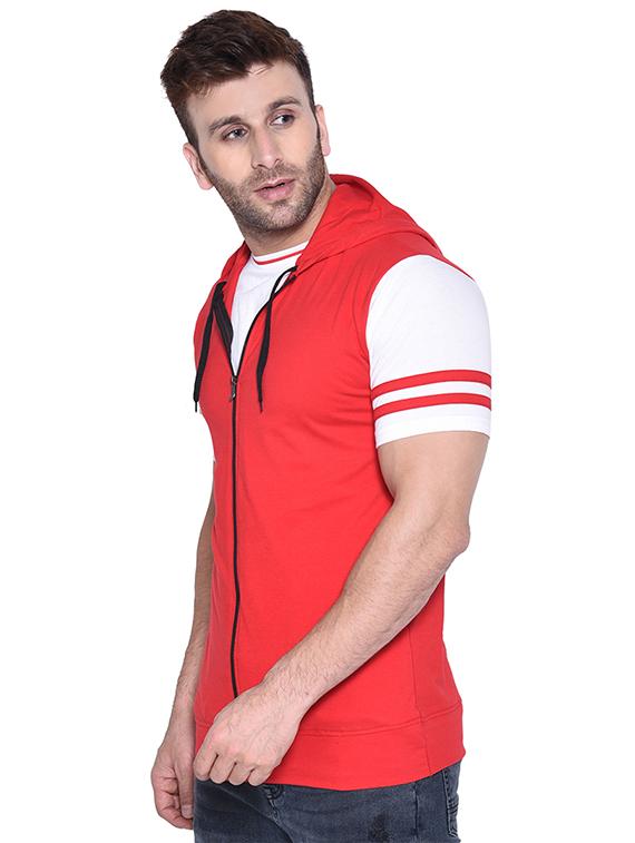 red color block t-shirt - 16562349 - Zoom Image - 2