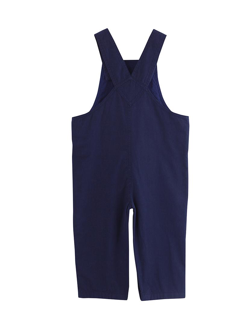 navy blue cotton dungaree - 16563022 - Zoom Image - 2