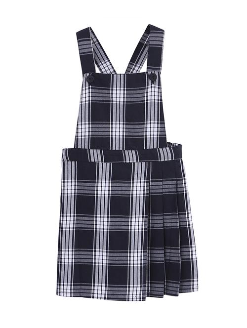 black cotton dungaree dress - 16563048 - Standard Image - 1