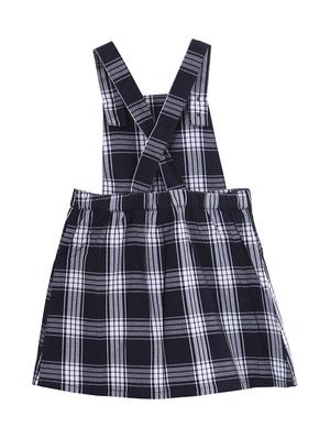 black cotton dungaree dress - 16563048 - Standard Image - 2