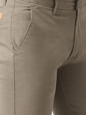brown solid chinos - 16563196 - Standard Image - 5