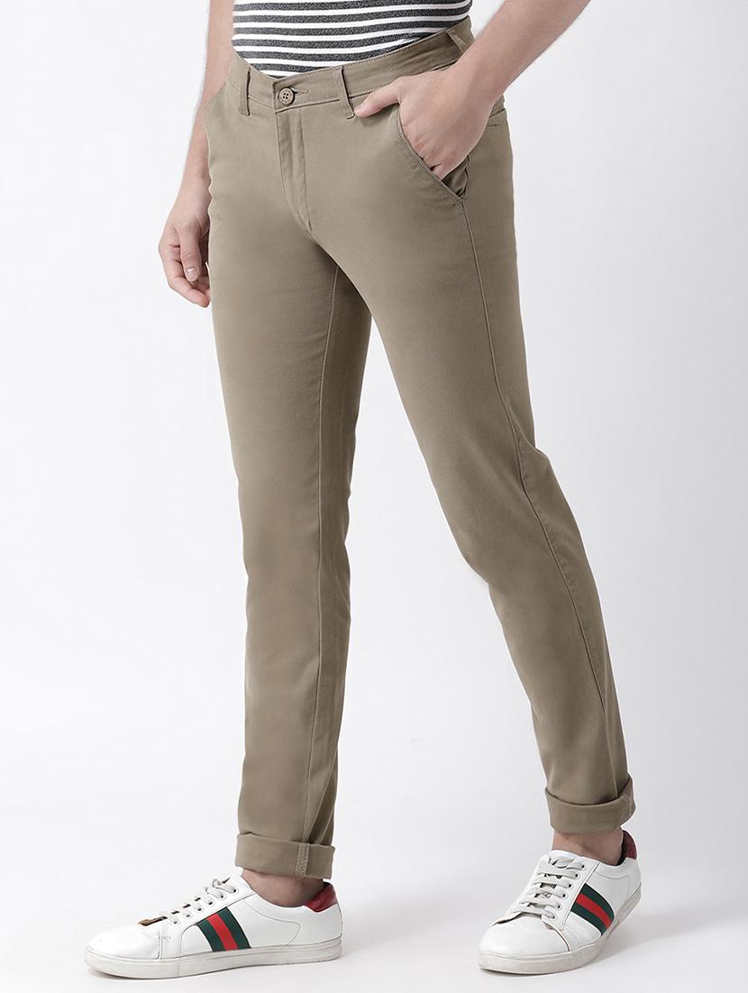 brown solid chinos - 16563196 - Zoom Image - 2