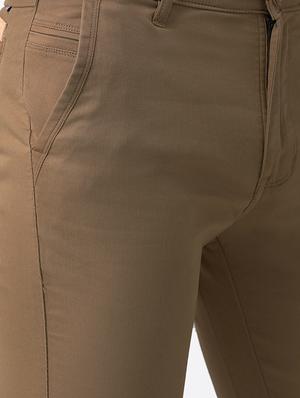 brown solid chinos - 16563198 - Standard Image - 5