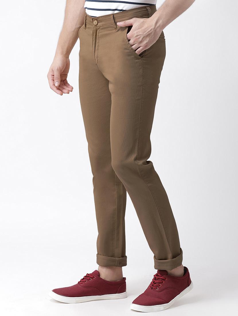 brown solid chinos - 16563198 - Zoom Image - 2