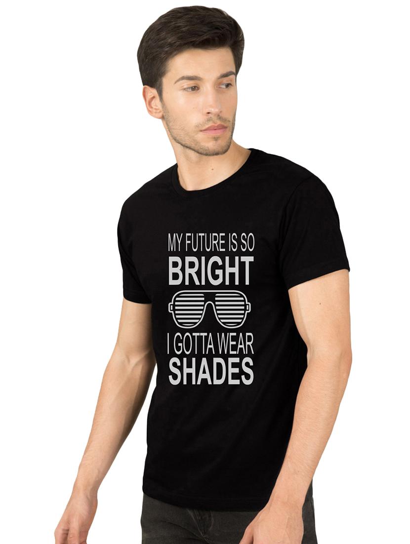 black typographic chest print t-shirt - 16563358 - Zoom Image - 2