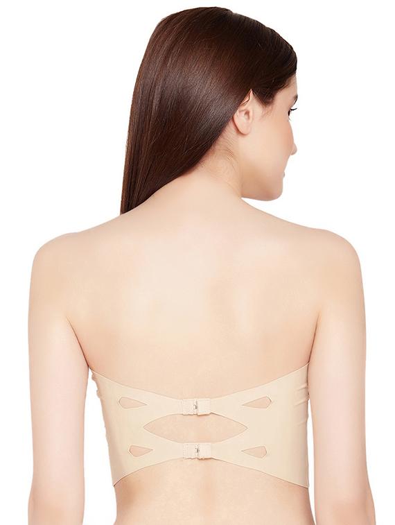 beige solid tube bra - 16563418 - Zoom Image - 2