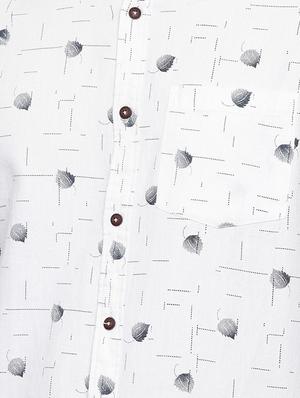 white printed casual shirt - 16563706 - Standard Image - 5