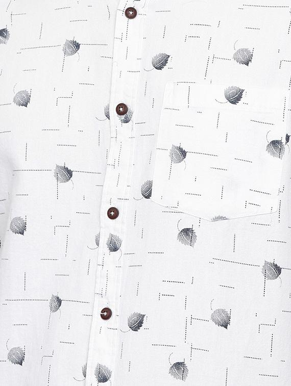 white printed casual shirt - 16563706 - Zoom Image - 5