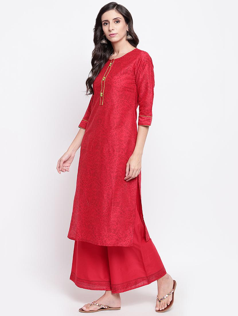 floral kurta palazzo set - 16564222 - Zoom Image - 2
